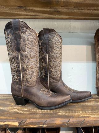 Circle G By Corral Ladies Brown Embroidery Traid - L6322