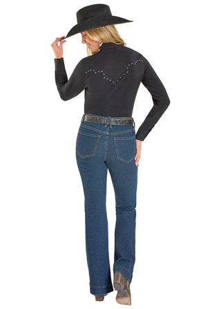 Panhandle Slim Women's Black Button Down Western Shirt(Black)-LWN2S07922