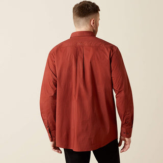 Ariat Men’s Wren Long Sleeve Button Up - (Dark Red) 10065792