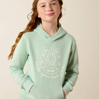 Ariat Girls Make Your Own Luck Hoodie(Silt Green)-10071170