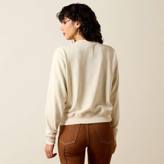 Ariat Women's Essential Crew Long Sleeve Sweatshirt(Summer Sand)-10071166
