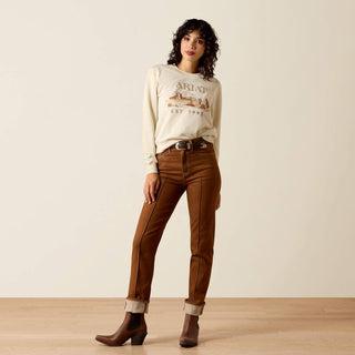Ariat Women's Essential Crew Long Sleeve Sweatshirt(Summer Sand)-10071166
