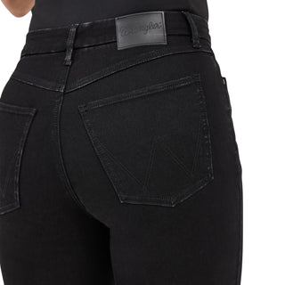 Wrangler Ladies Bespoke Leighton High Rise Bootcut Jean(Black)- 112371949