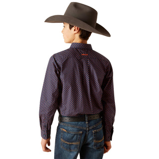 Ariat Boys LS Palmer Button Up (Dress Blue) 10047294