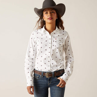 Ariat Ladies Wrinkle Free Kirby Thunderbird Print Button Shirt 10047236