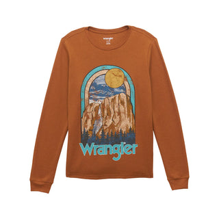 Wrangler Thermal Mountain Scenem Long Sleeve Shirt(Rust)-112354394