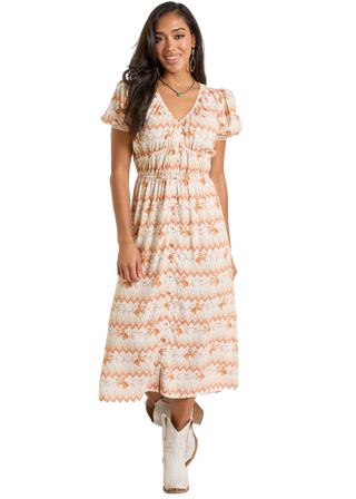Panhandle Slim Women’s Western Front Snap Dress - (Cream) LWD1R06357