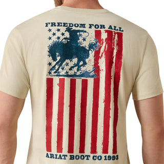 Ariat Men's Split Freedom Painted Graphic Natural T-Shirt 10071200