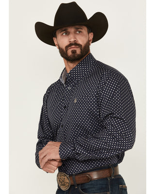 CINCH MEN'S GEO PRINT LONG SLEEVE BUTTON-DOWN WESTERN SHIRT-MTW1105859NAV