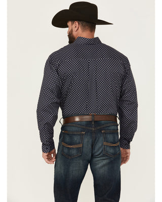 CINCH MEN'S GEO PRINT LONG SLEEVE BUTTON-DOWN WESTERN SHIRT-MTW1105859NAV