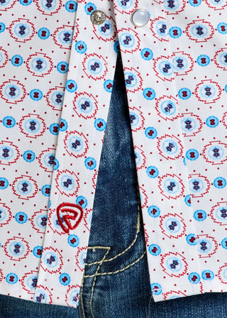 SLIM FIT AMERICAN AZTEC LONG SLEEVE SNAP SHIRT-BMN2S06489