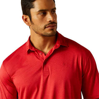 Ariat Men Charger 2.0 SS Polo(Haute Red)-10048730