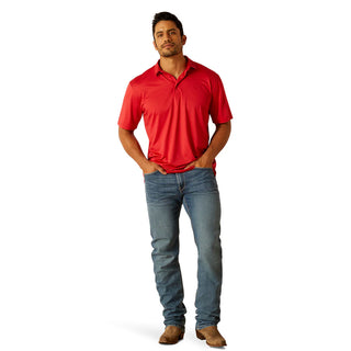 Ariat Men Charger 2.0 SS Polo(Haute Red)-10048730
