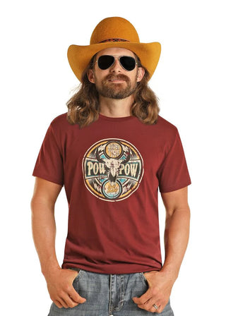 Dale Brisby X Rock&Roll Unisex Rodeo Time Graphic Tee(Maroon)-BU21T04431