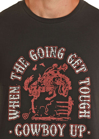 Rock&Roll Unisex When The Going Gets Tough Graphic Tee(Black)-BU21T03676