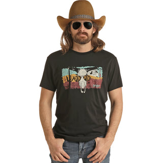 Dale Brisby X Rock&Roll Pow Pow Tee(Black)-RRUT21R06E