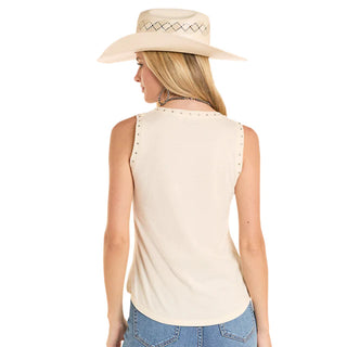 Rock&Roll Women’s Steerhead Graphic Tank - (Natural) LW50T09052