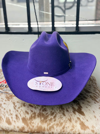 Stone 100x Roper Felt Hat (Purple)