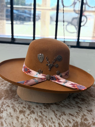 Stone Open Crown Felt Hat (BRONCE) 8138/34