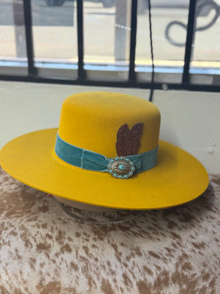 Charlie 1 Horse Nomad Open Crown Felt Hat (Yellow) CWNOMD-0240