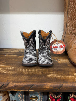 Toddler Square Toe Genuine Cowhide Boot (Natural) 400528