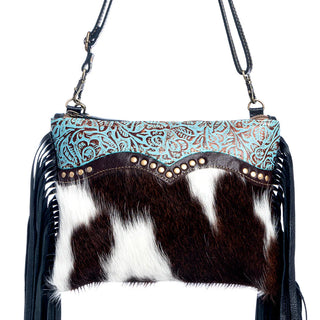 Mescalaro Hill Leather & Hairon Bag In Coal(S-9900)