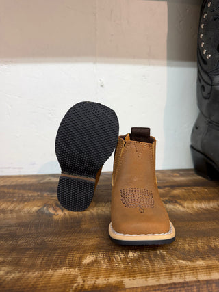 Toddler Square Toe Botín (Brown) 400224