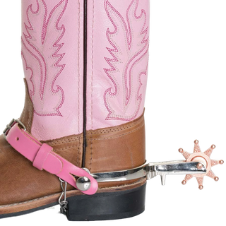M&F Western Girls Leather Spurs (Pink) 5020030