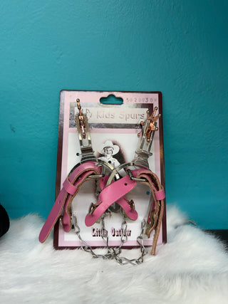 M&F Western Girls Leather Spurs (Pink) 5020030