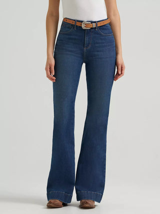 WOMEN'S WRANGLER BESPOKE HIGH RISE TROUSER JEAN(BLUE)-112387892