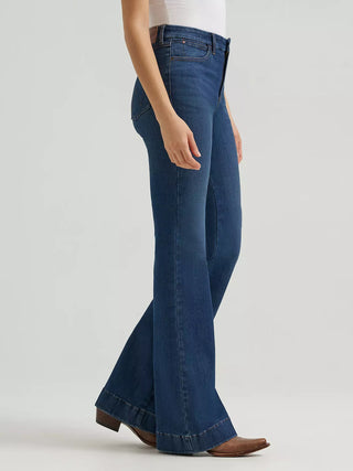 WOMEN'S WRANGLER BESPOKE HIGH RISE TROUSER JEAN(BLUE)-112387892