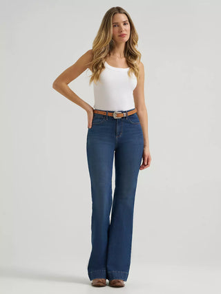WOMEN'S WRANGLER BESPOKE HIGH RISE TROUSER JEAN(BLUE)-112387892