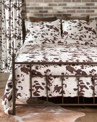 Wrangler Cowhide Quilt Set: Queen